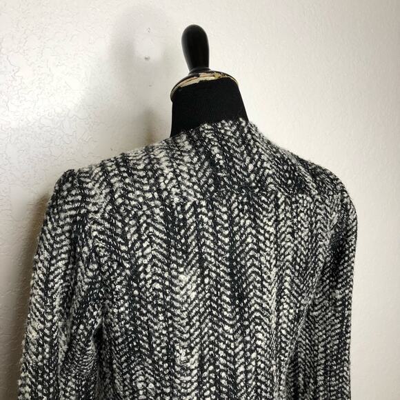 Cabi Over the Moon black white tweed zip wool blend blazer jacket size 6 #529 - Picture 13 of 16